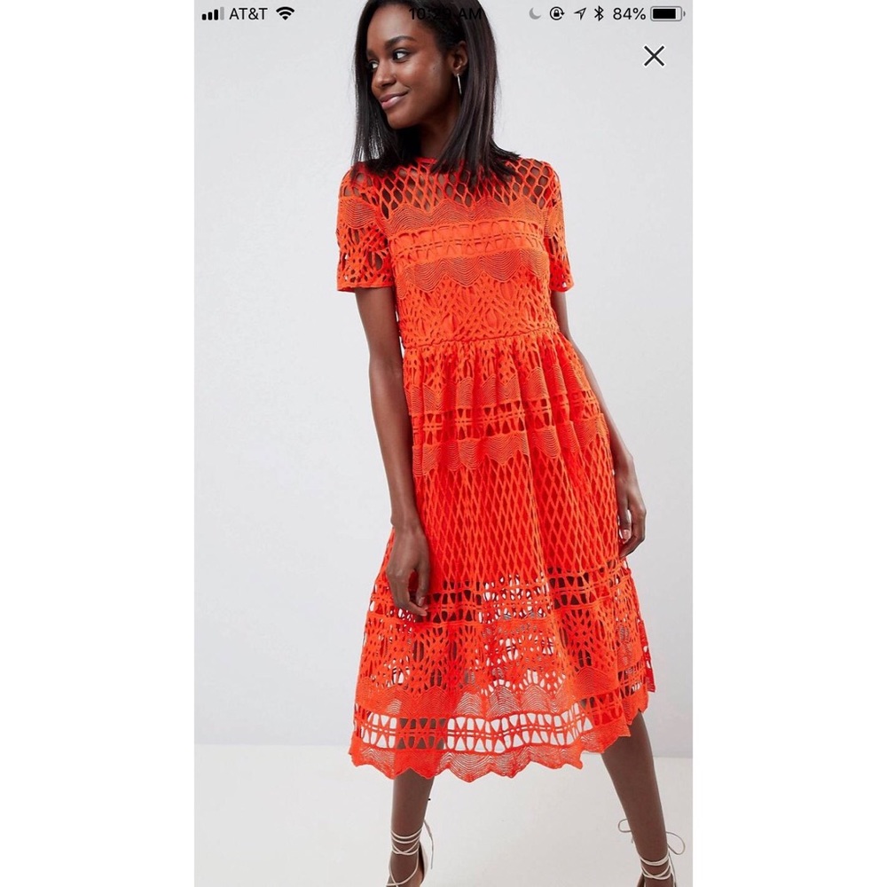 Boohoo Corded Lace Skater Dress